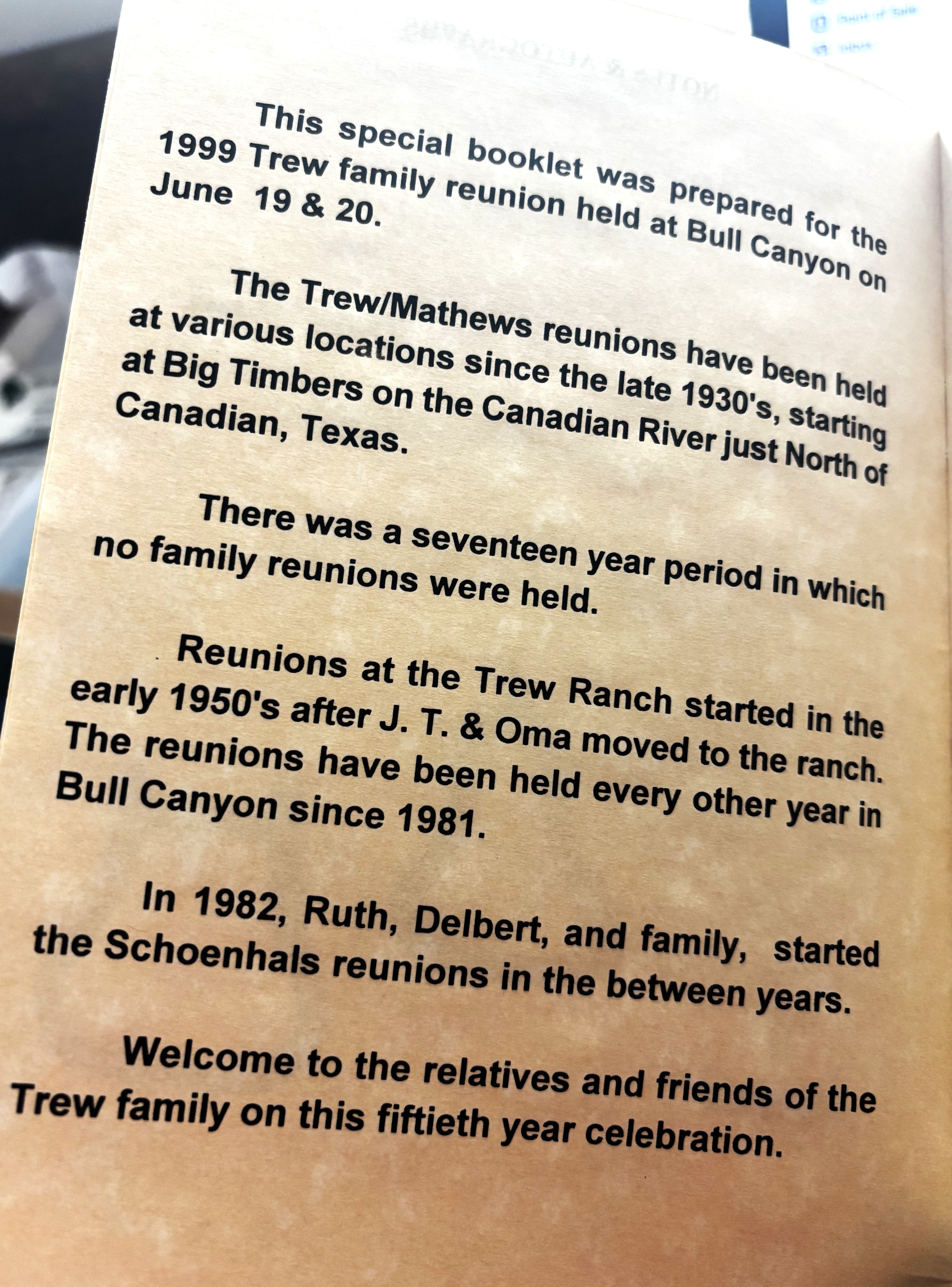 BOOKS - "History of the Trew Ranch" - Delbert Trew