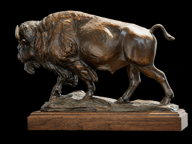"Old Sykes" - bronze in three sizes by Veryl Goodnight