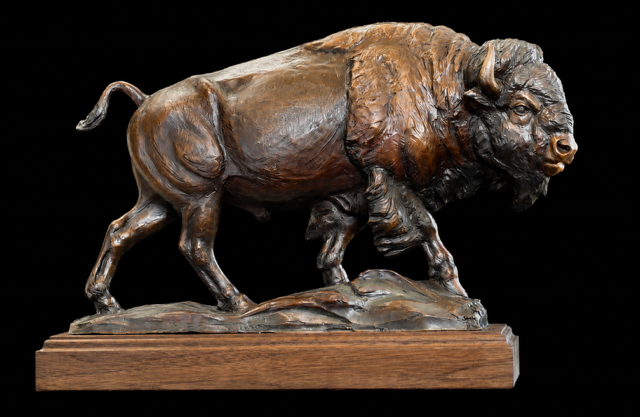 "Old Sykes" - bronze in three sizes by Veryl Goodnight