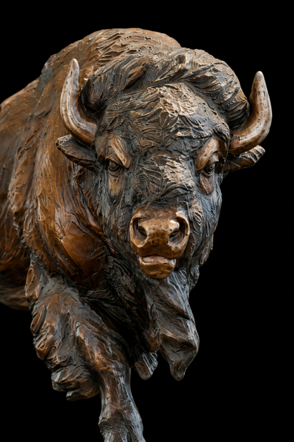 "Old Sykes" - bronze in three sizes by Veryl Goodnight