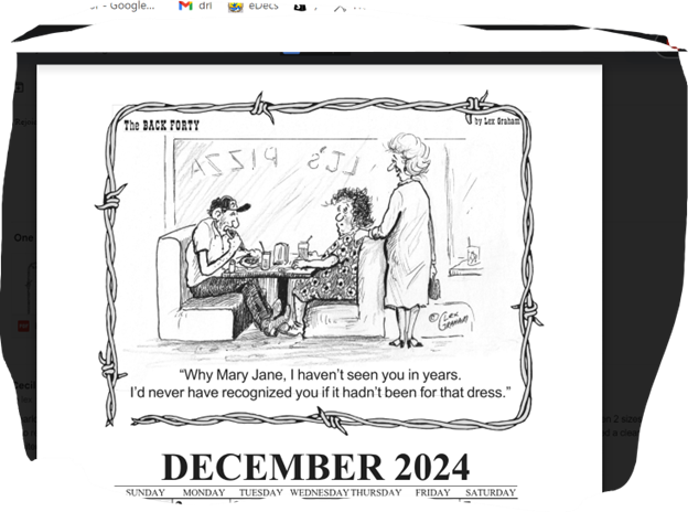 2026 "Back Forty" Calendar by Lex Graham