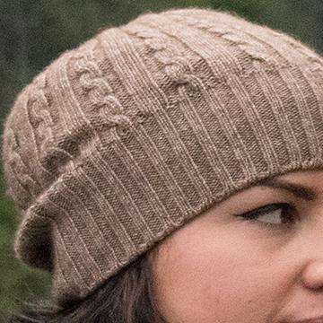 Cabled Bison Beanie