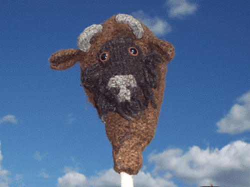 Hand Knit Bison Toys