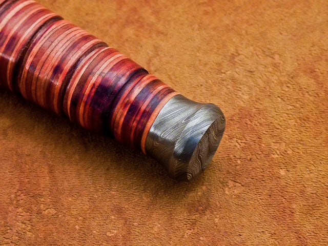 Marine Ka-Bar reproduction - in true Damascus steel.