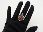 Beautiful Vintage Navajo Ring - Coin Silver and Agate of Petrified Wood