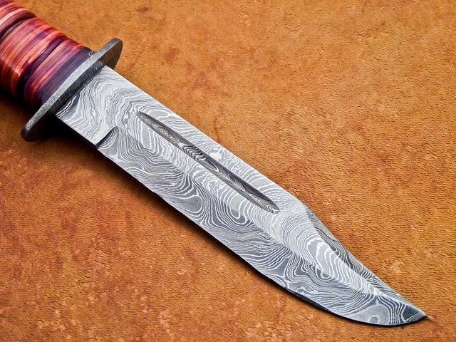 Marine Ka-Bar reproduction - in true Damascus steel.