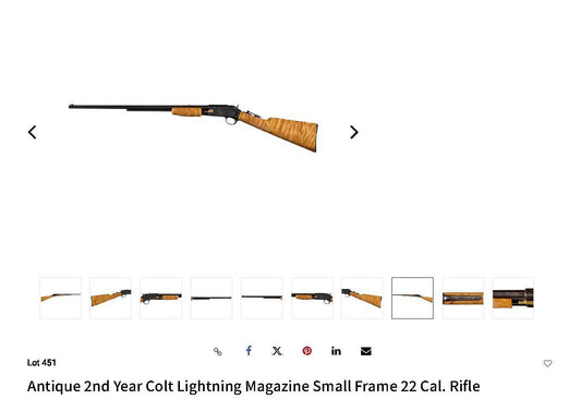 Antique 2nd Year Colt Lightning Magazine Small Frame 22 Cal. Rifle