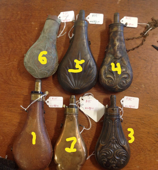 Antique powder flasks