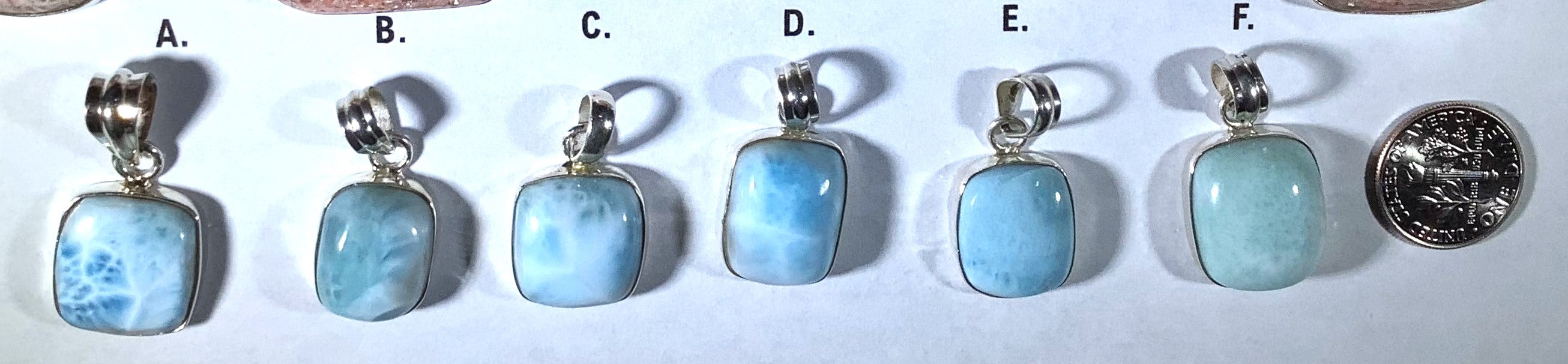 Larimar pendants