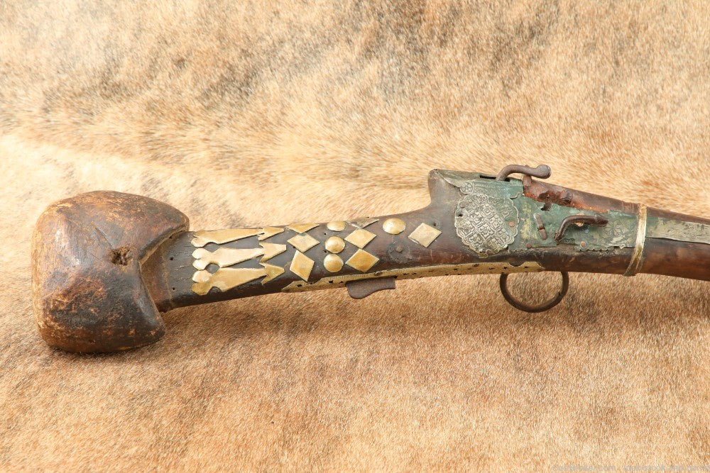 North African Matchlock Jezail Camel Gun -  .65 Cal Smoothbore with 40.5” barrel