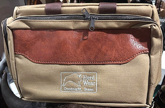 Bison Leather and Canvas Range Bag
