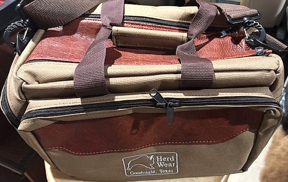 Bison Leather and Canvas Range Bag