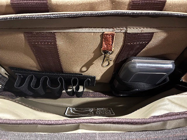 Bison Leather and Canvas Range Bag