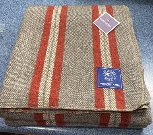 The BWC/Fairbault Red Stripe "Camp Throw"
