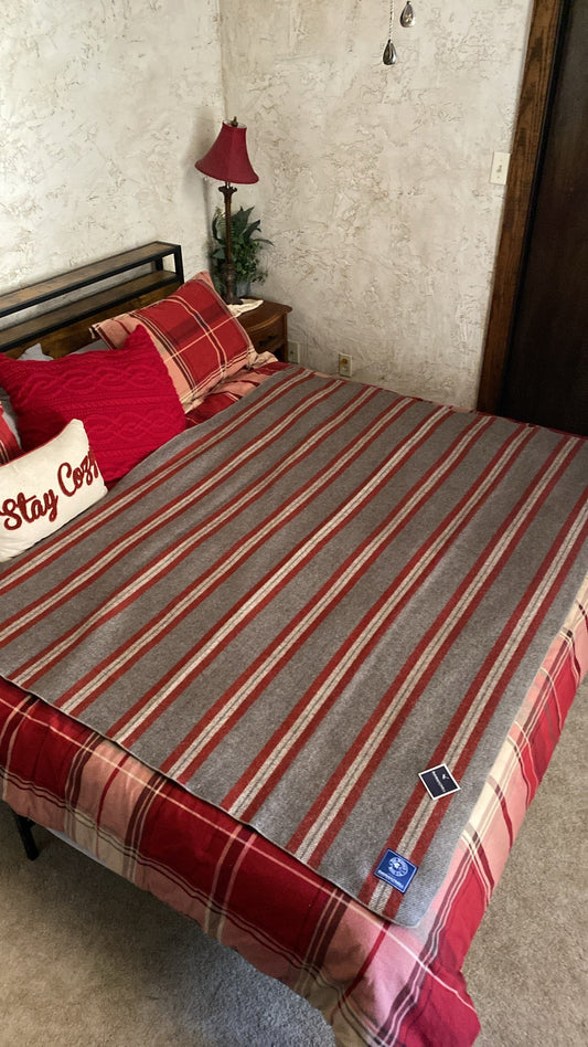 The BWC/Fairbault Red Stripe "Camp Throw"
