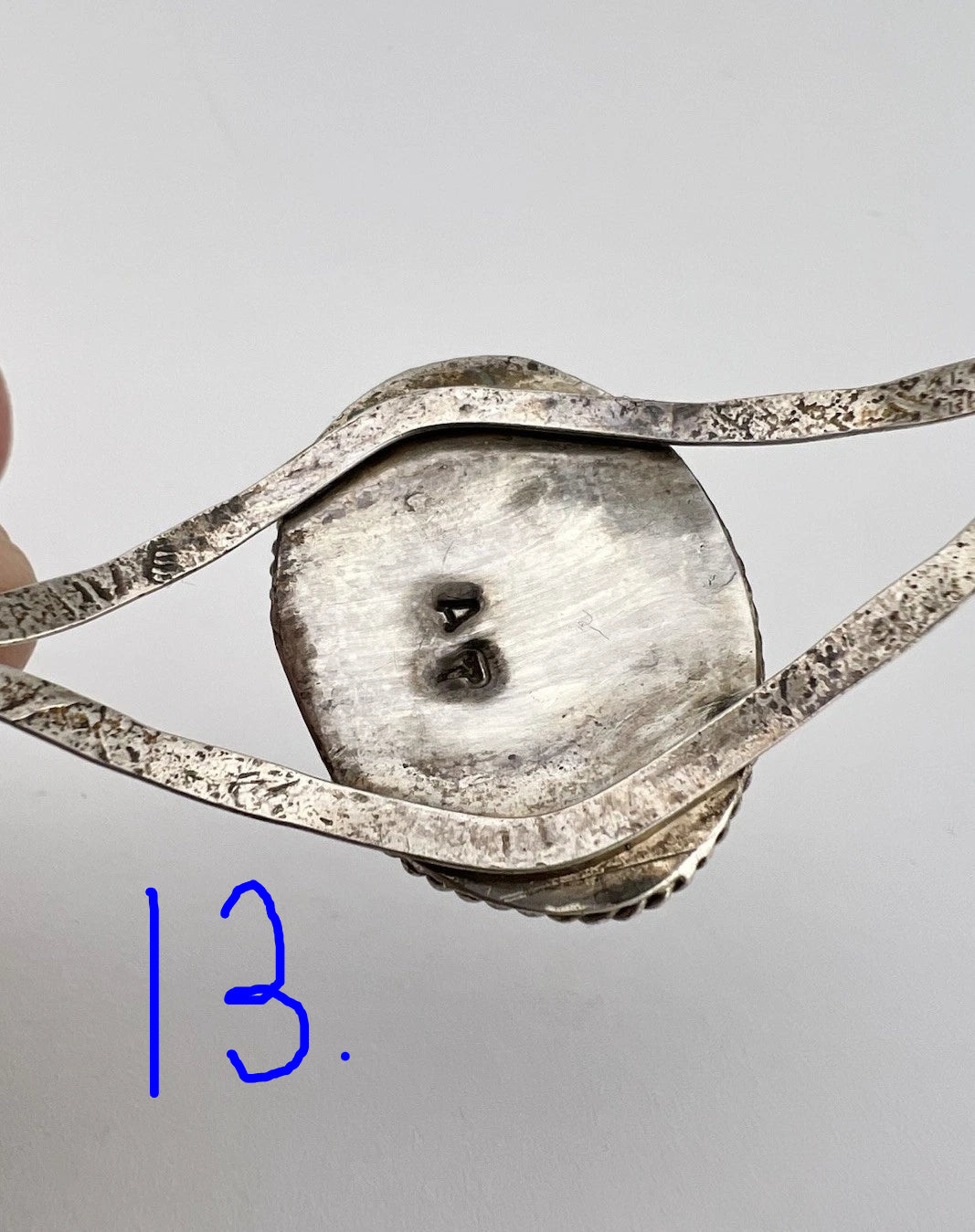 Sterling Silver and Petrified Wood bracelets - 1940's Native Made