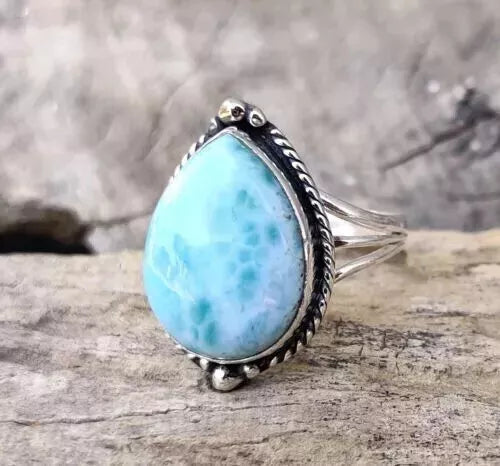 Larimar and .925 Sterling Silver rings