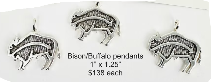 Silver Pearl Ranch - Sterling Silver Bison Pins