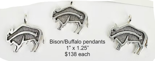 Silver Pearl Ranch - Sterling Silver Bison Pins
