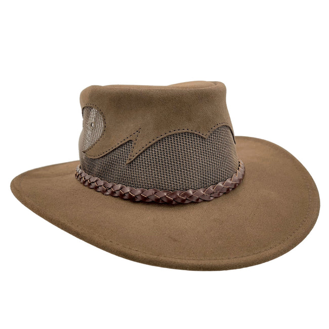 Jacaru - "Blaze" sueded leather Breezer hat