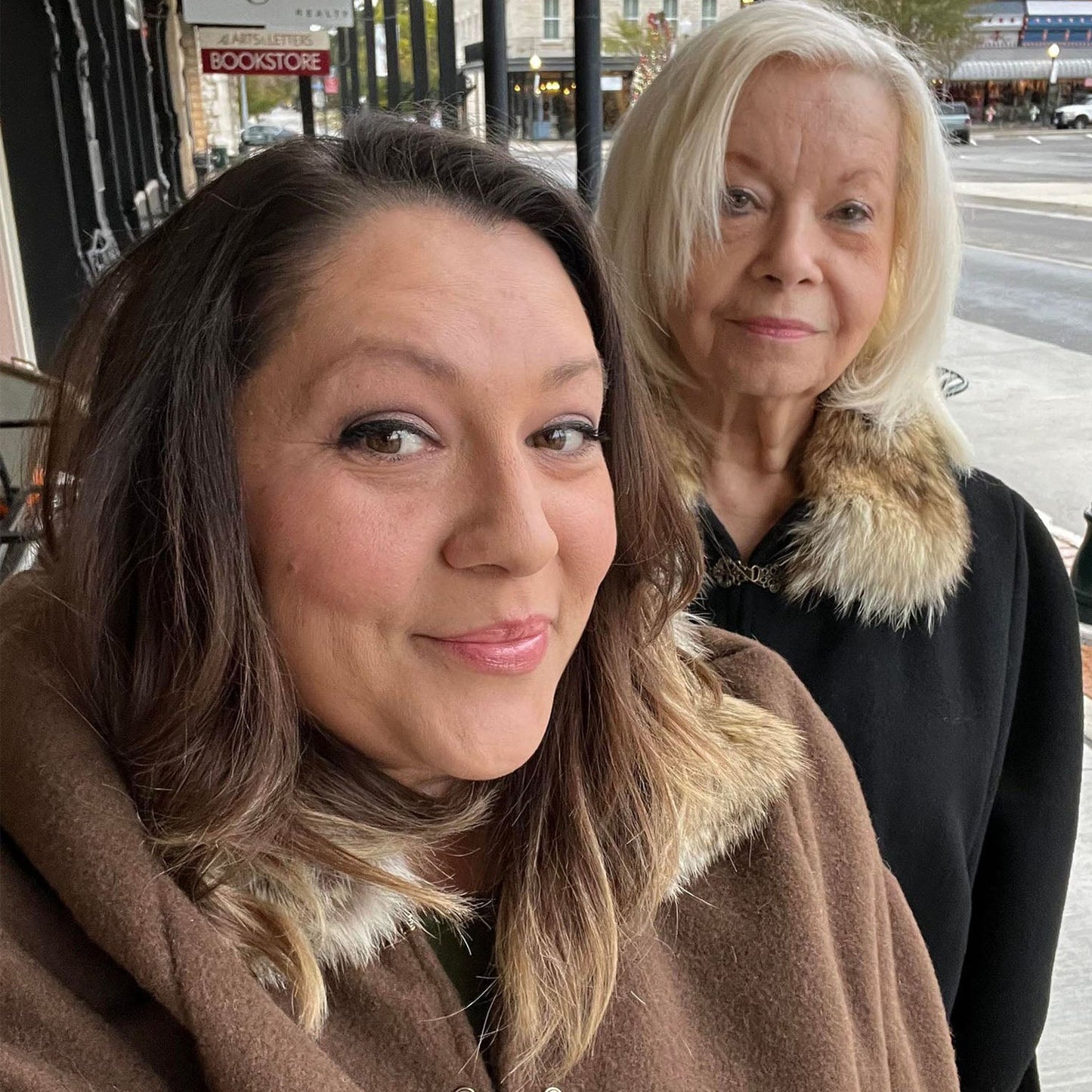 Woven Bison Cloth Cape with red fox collar and trim