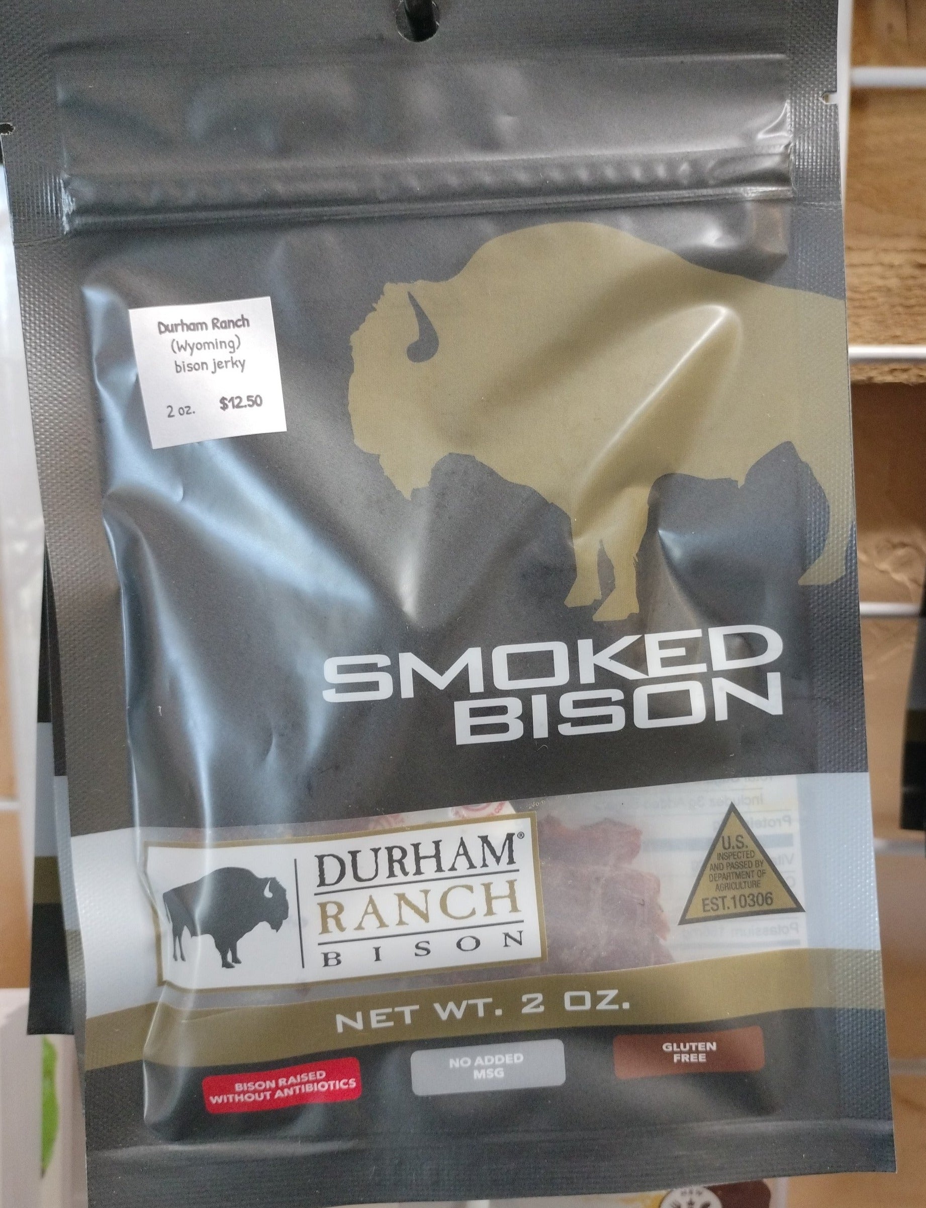 Durham Ranch smoked bison jerky - from Sierra Meats