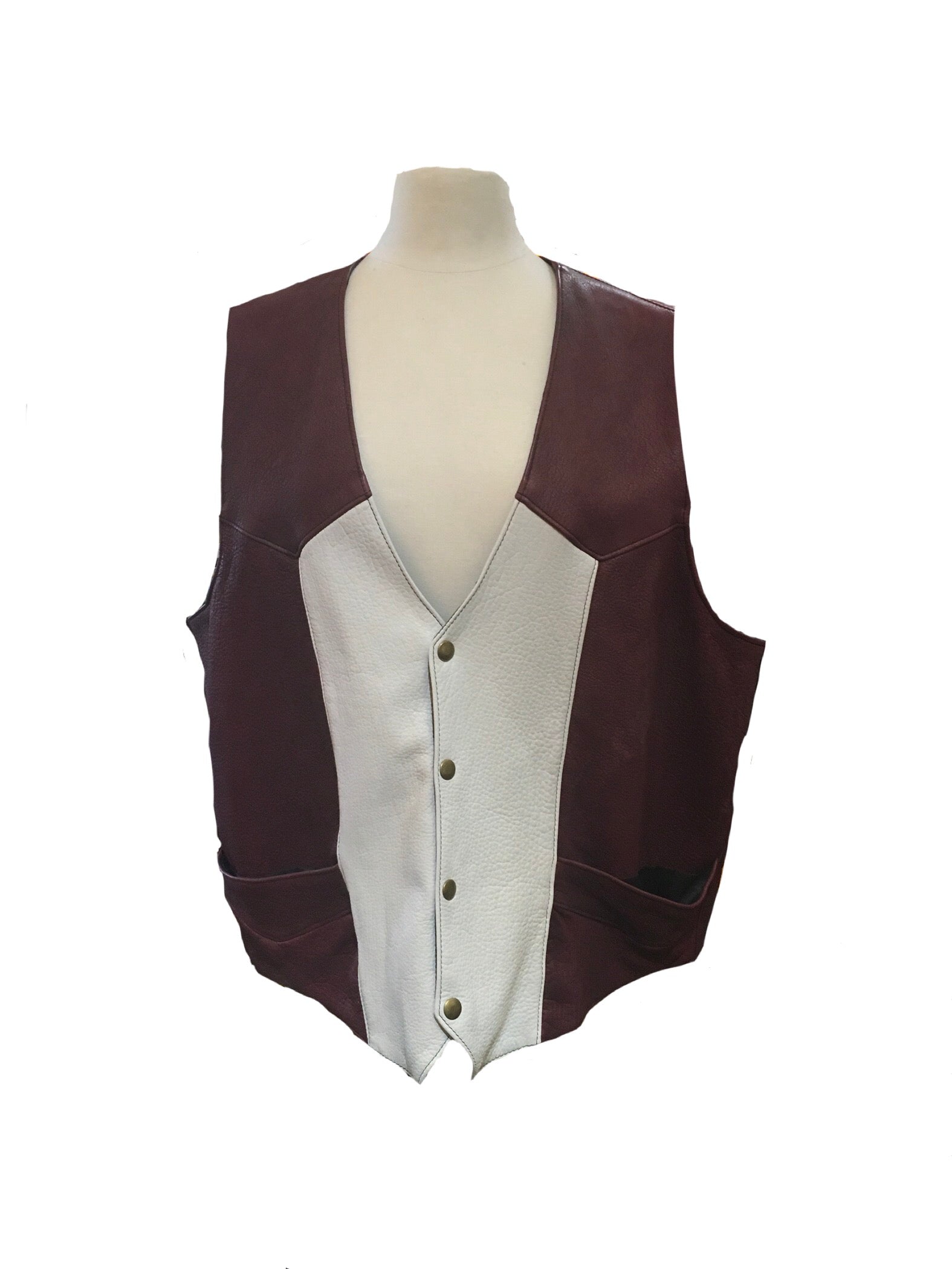 Bison Leather Mens West Texas A&M U Vest