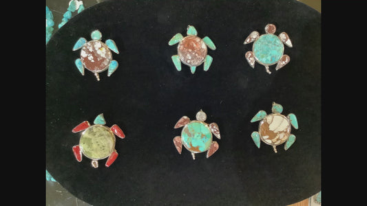 Silver Pearl Ranch - Sea Turtle pendants/ pins