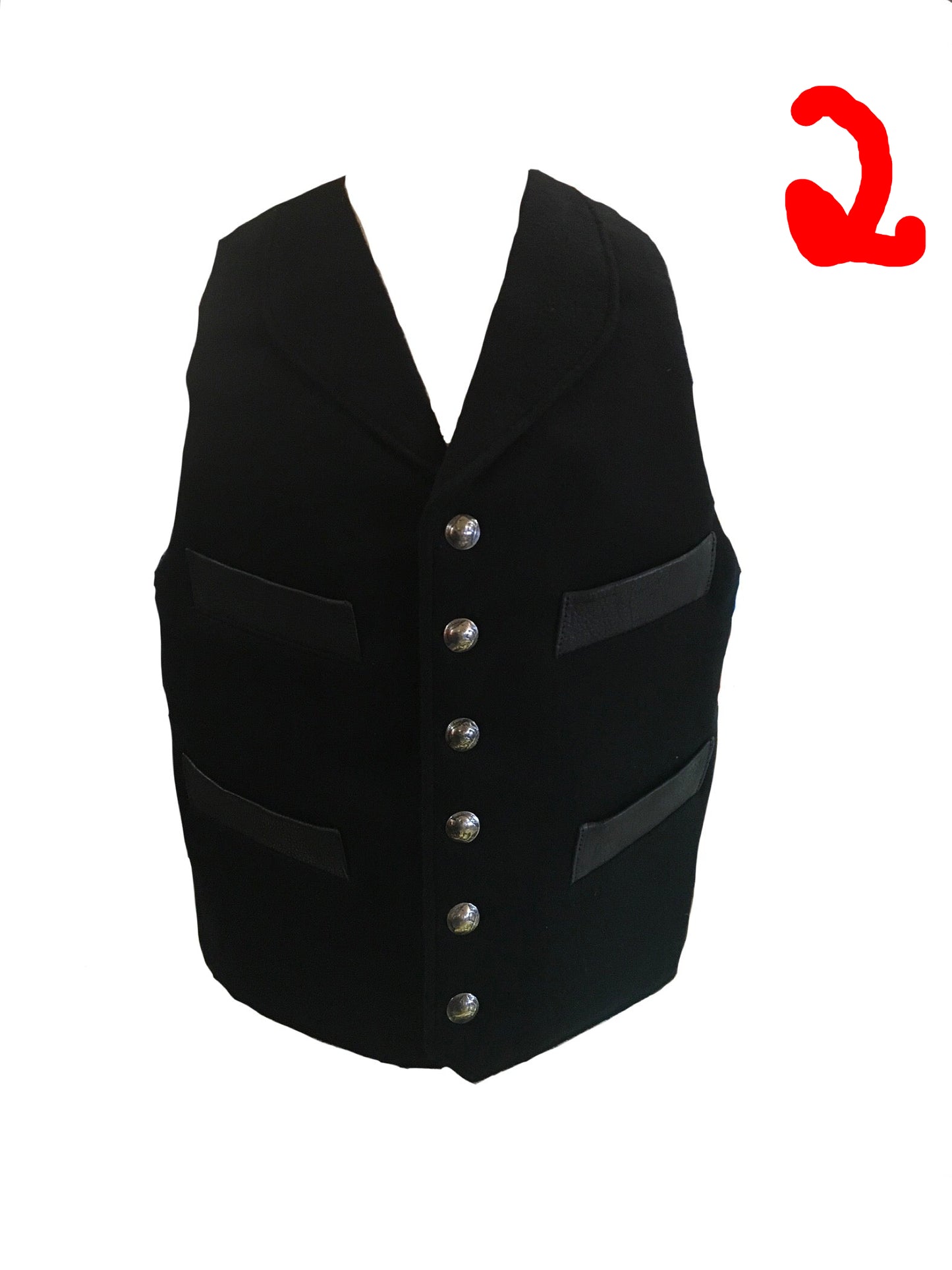 Herd Wear - Bison Cloth and Bison Leather Trim Vests