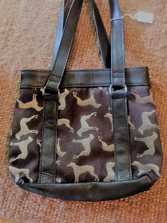 Leather and Fabric "Walk the Dog" purses