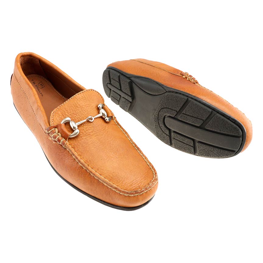 SALE-SALE  "Sundance" - bison or elk leather driving shoe by T.B. Phelps