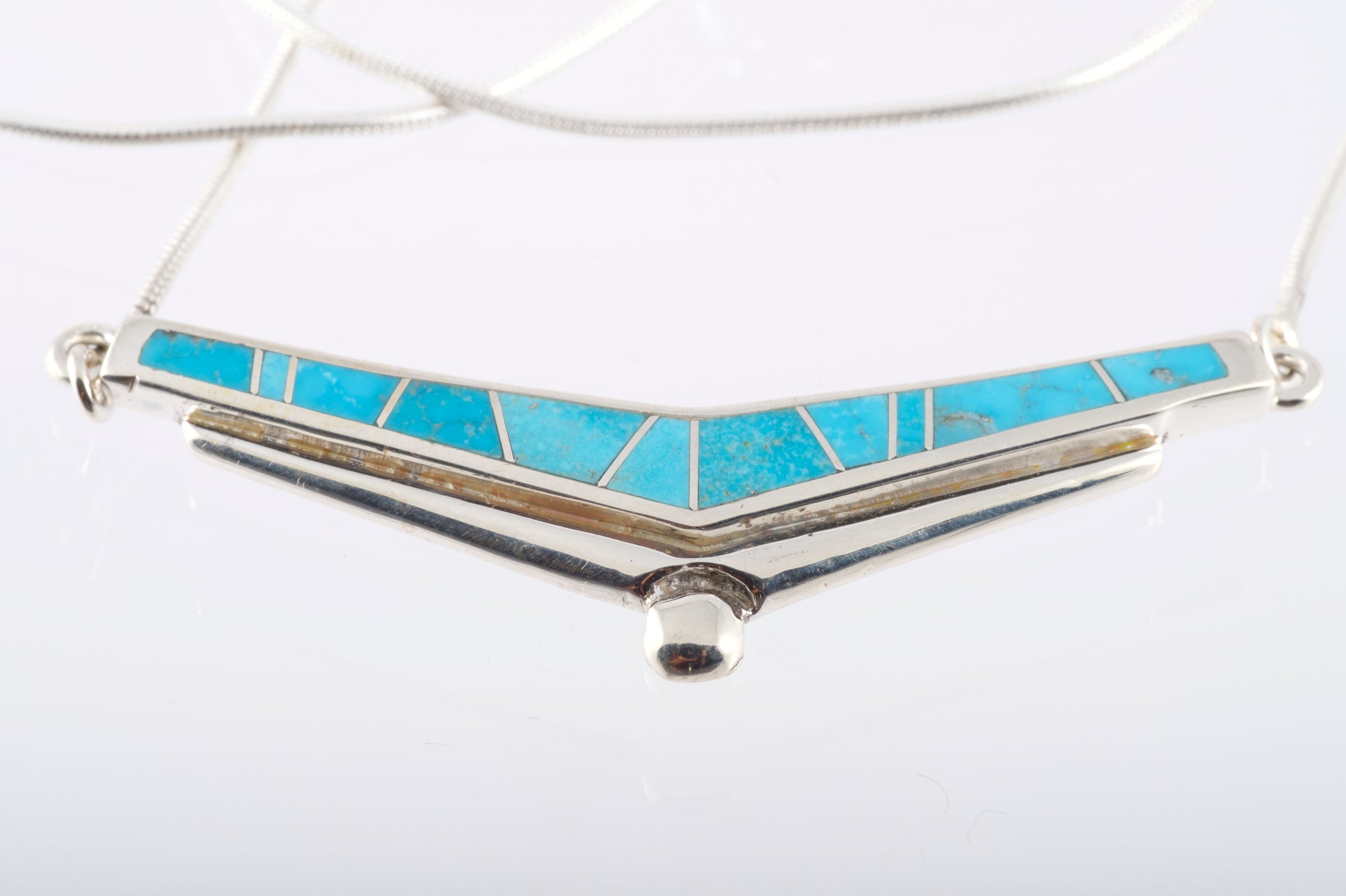 Necklace Turquoise inlay