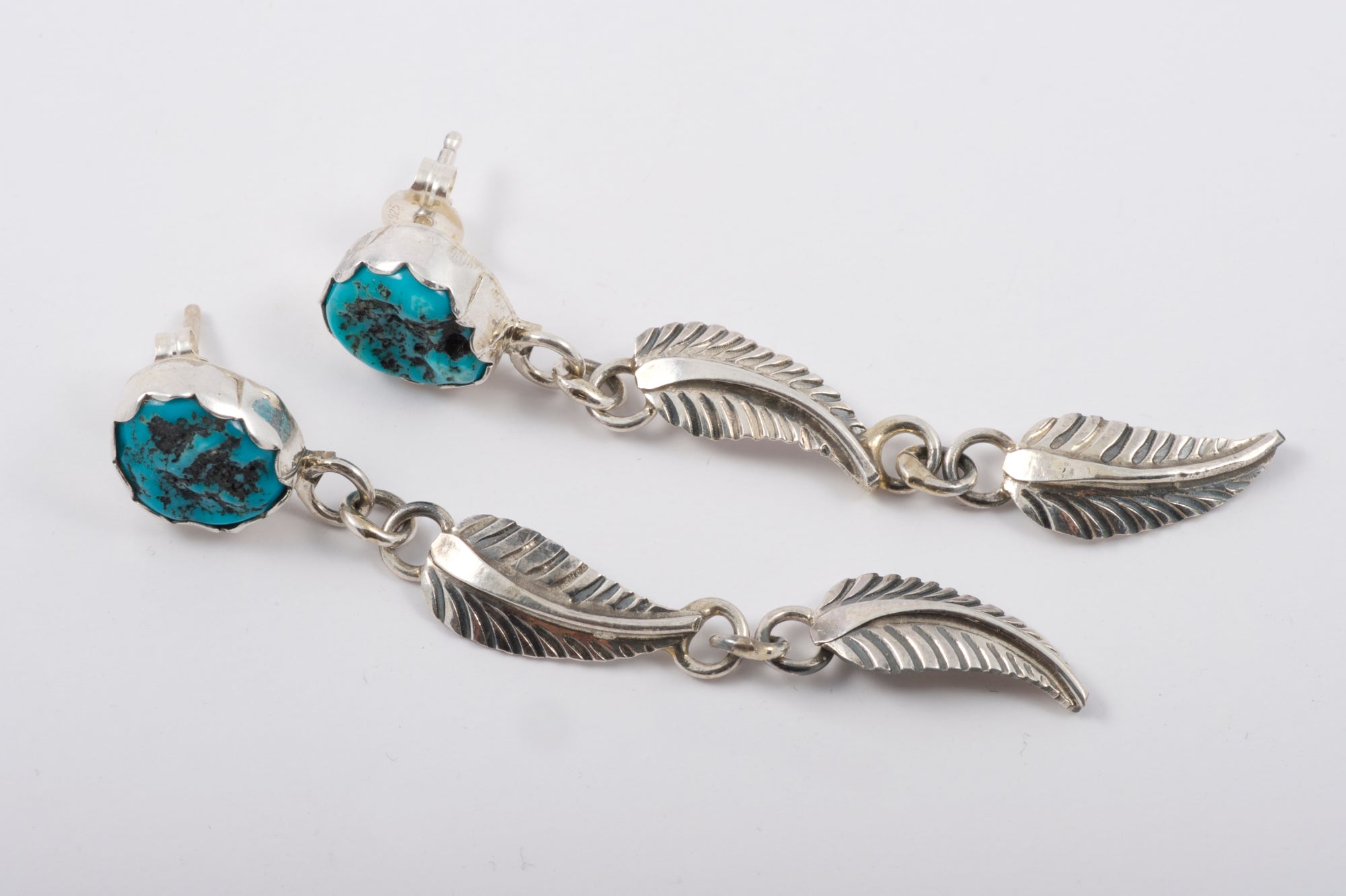 Earring Turquoise Two feather