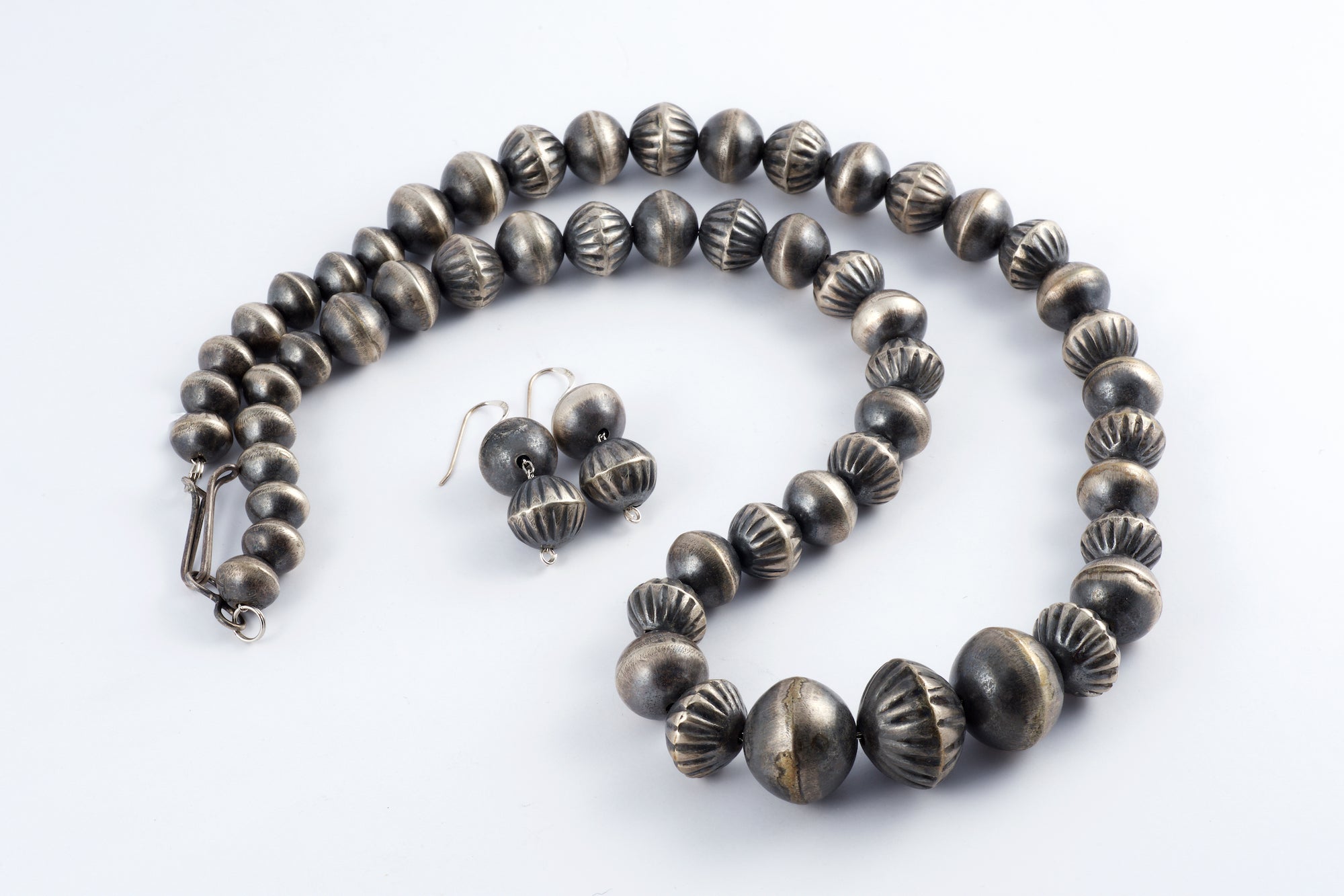 Handmade Bead Necklace and Earring Set By Virginia Tso