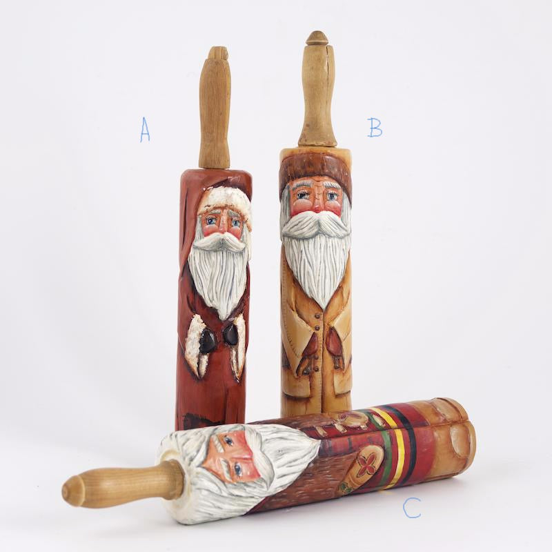 Christmas Inspired Hand Carved Rolling Pins