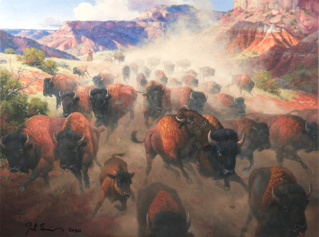 Art - Jack Sorenson Original - "Thunder in the Palo Duro"  $135. - $18,000.