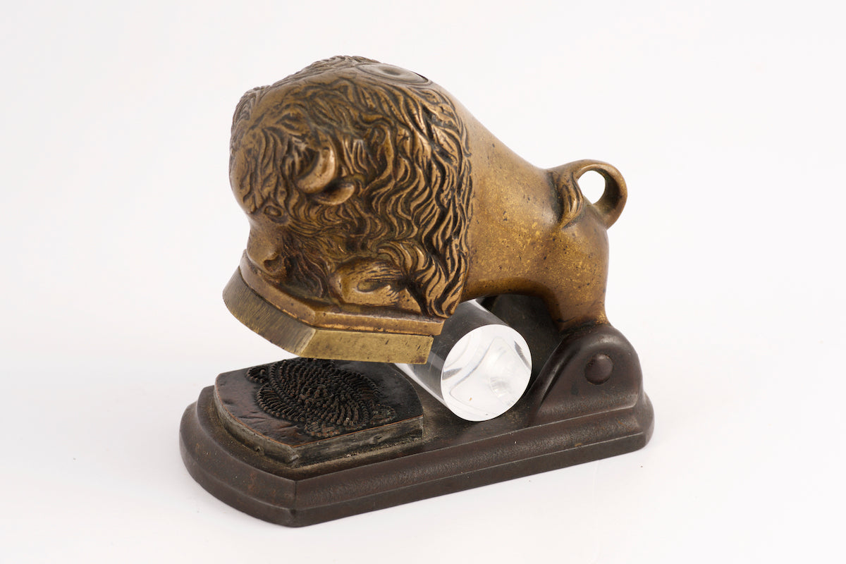 Antique Wax Impression seals ..... bison shaped