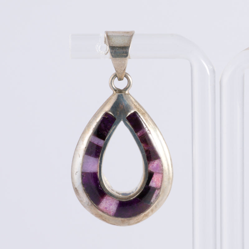 Set Sugalite and Sterling Silver Earrings and Pendant