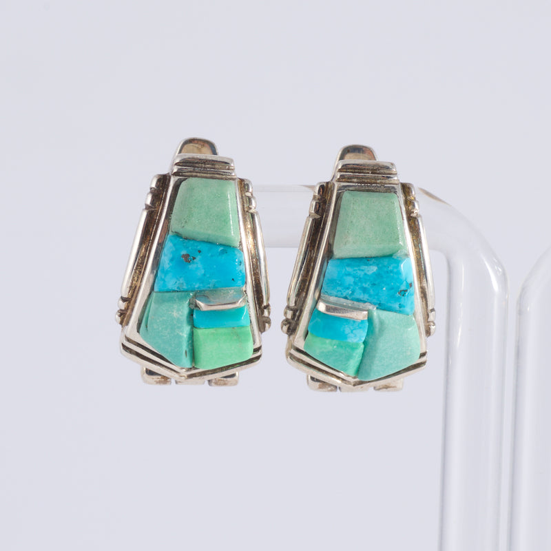 Silver Pearl Ranch - Earrings  Huggy Type Onset Multi-origin Turquoise