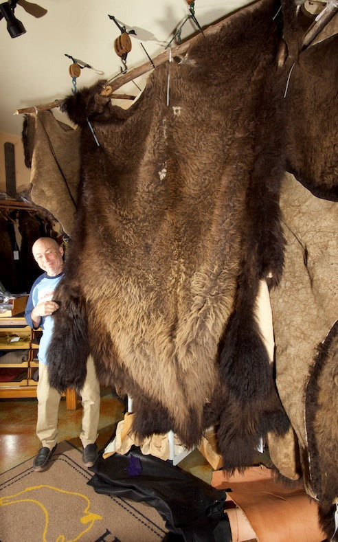 The finest garment tanned winter full hair bison robes - Full Hides