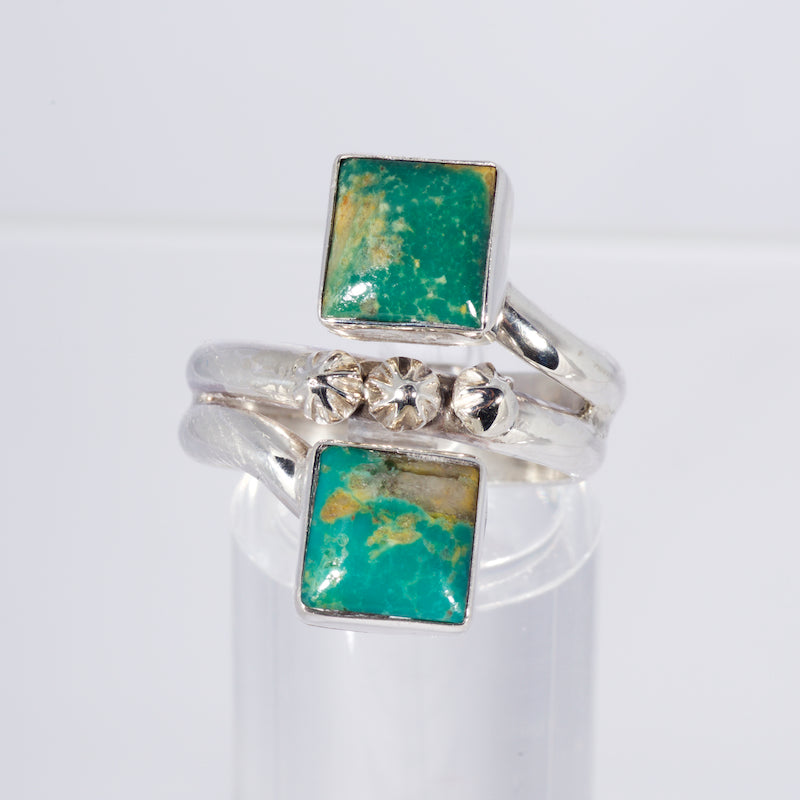Ring 2 Stone Turquoise
