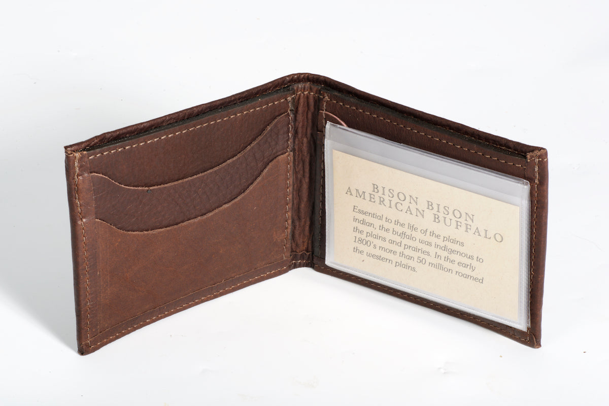 Buffalo Billfold Company - Two Fold Bison Leather Wallet / Billfold