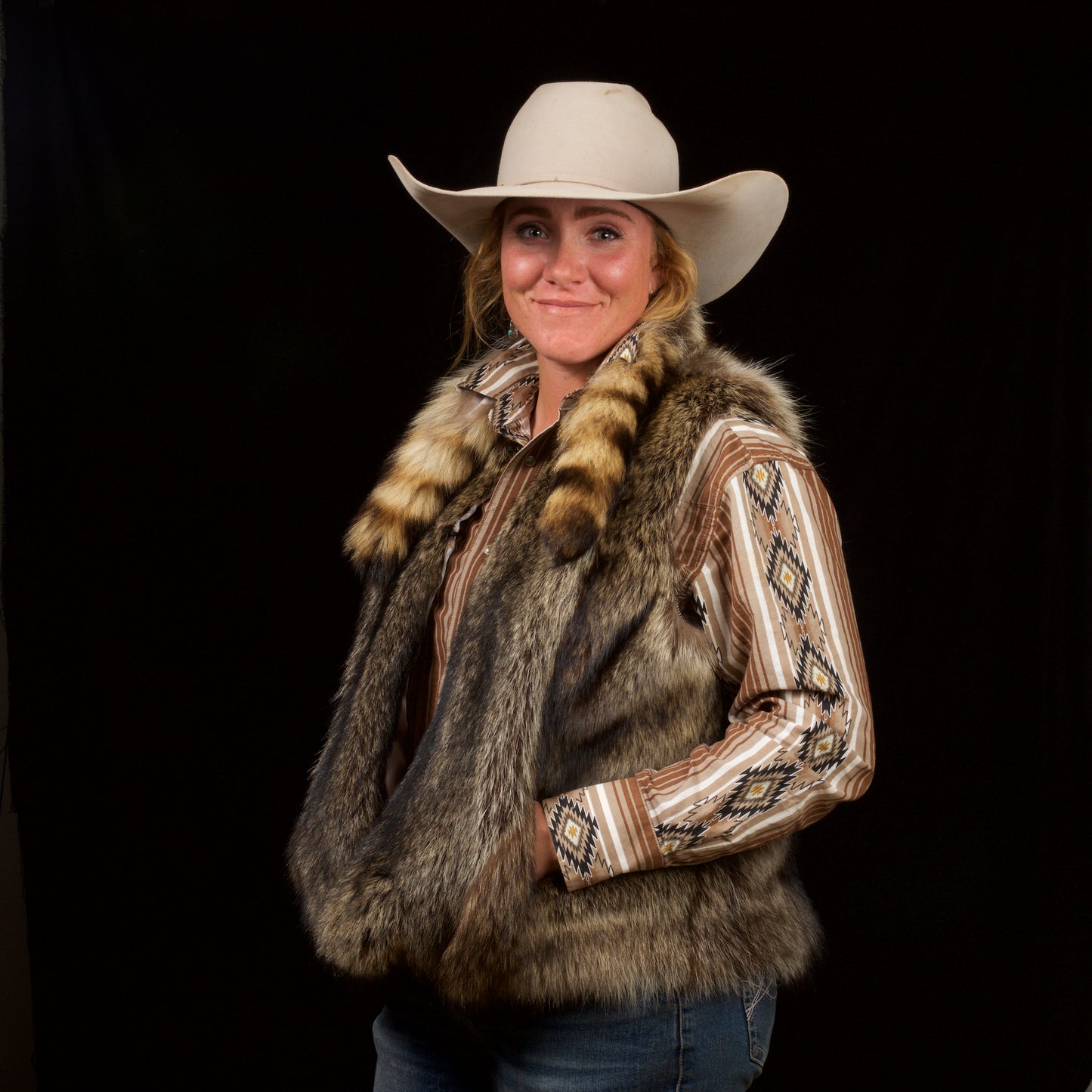 SALE SALE - Vinson Furs - Raccoon Vests - Ladies