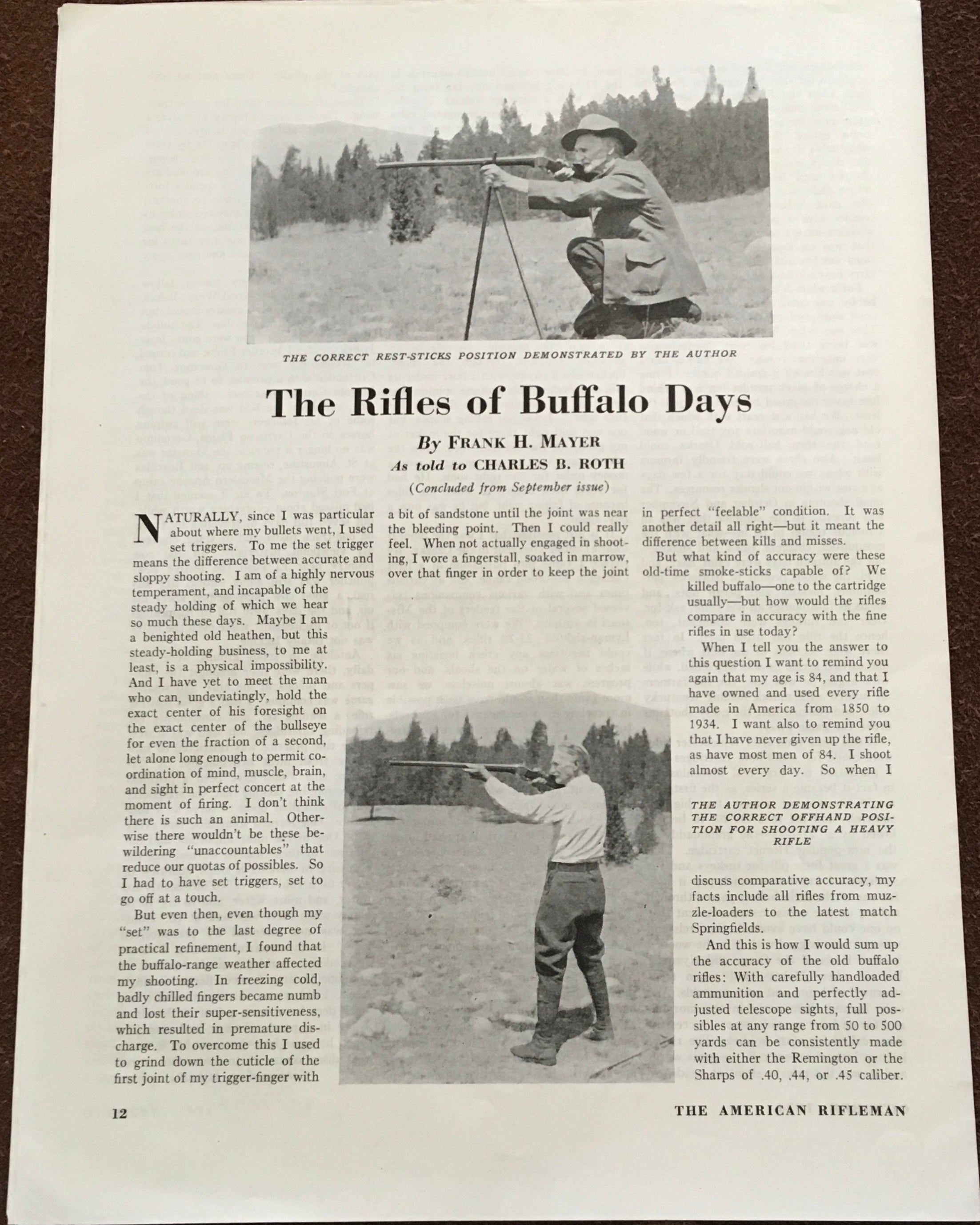 BOOKS - The American Rifleman: The Rifles of Buffalo Days Article