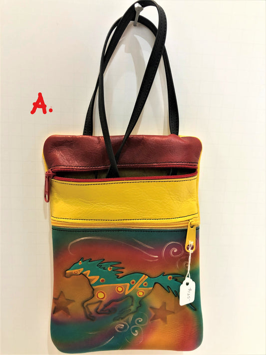 Mik Wright Handmade Leather (some with some bison leather) small purse/ pouch