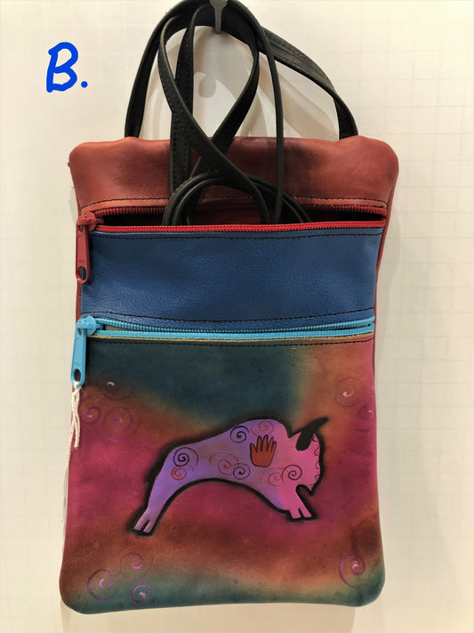 Mik Wright Handmade Leather (some with some bison leather) small purse/ pouch