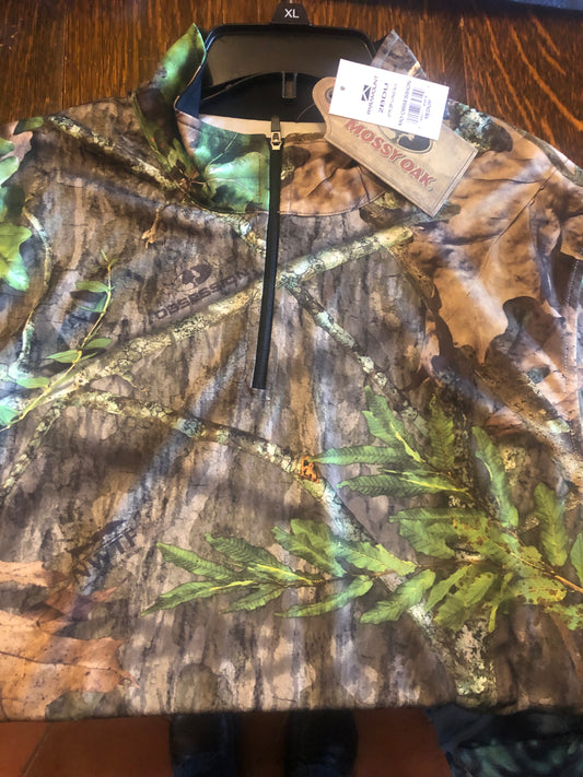 PARAMOUNT "Mossy Oak" fishing quarter zip shirt