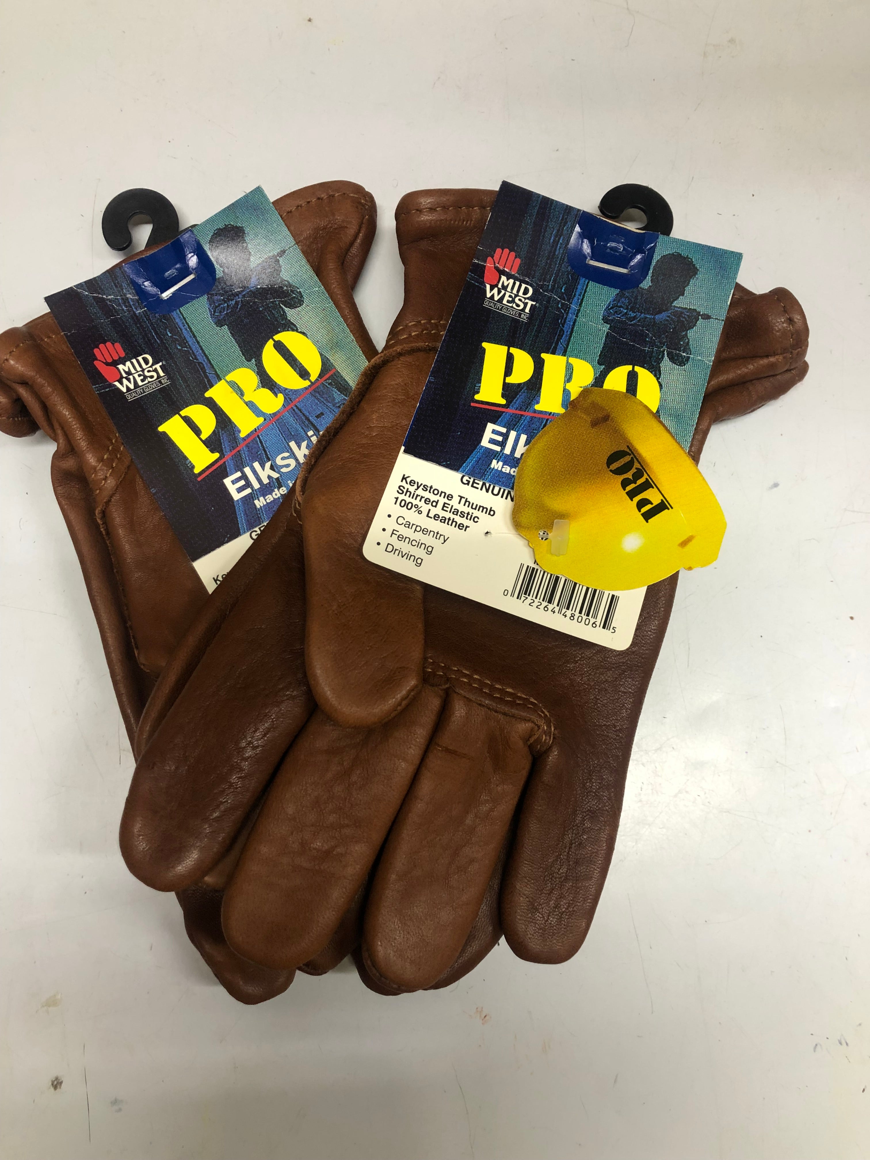 Midwest Glove - Elk Hide Work Gloves (or for driving, hunting, everyday)- Bison Brown Color