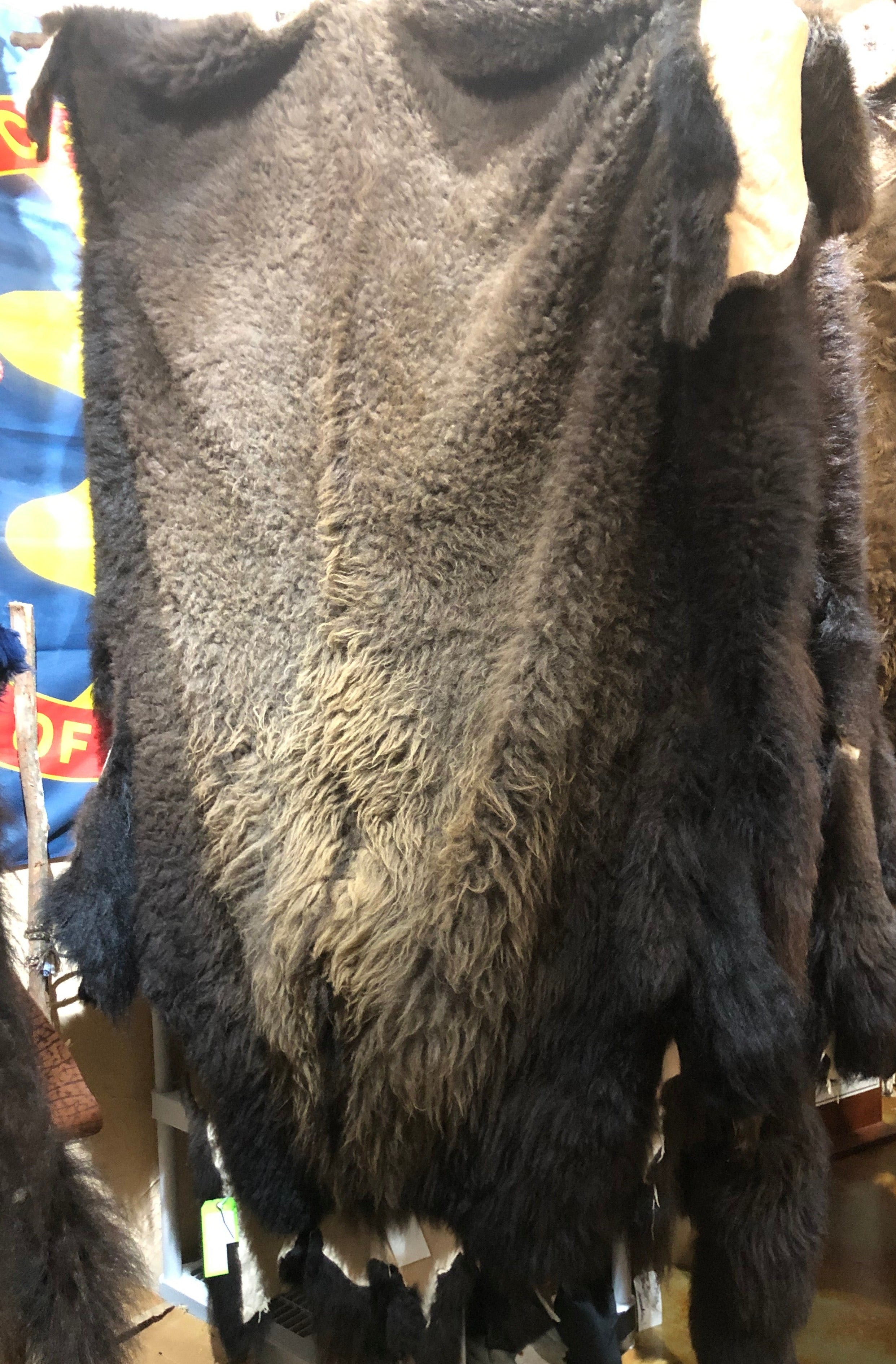 The finest garment tanned winter full hair bison robes - Full Hides