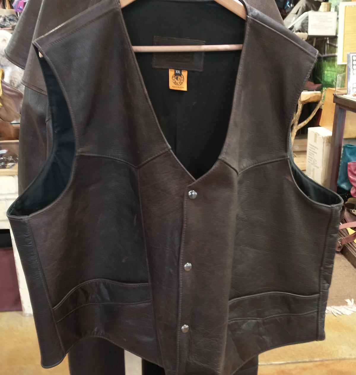 2026 BEST VEST SALE - Buyce Leather - 5-6 oz Pressed Bison Leather Vest